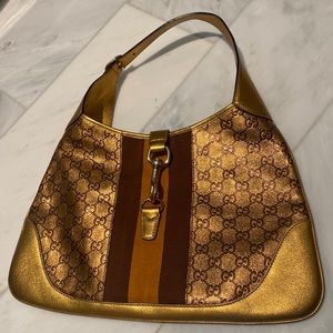 Gucci metallic gold Jackie bag